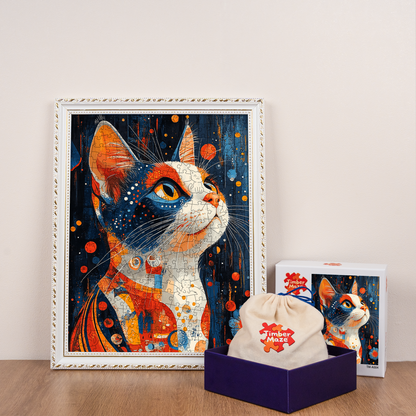 Calico Cat - Wooden Jigsaw Puzzle