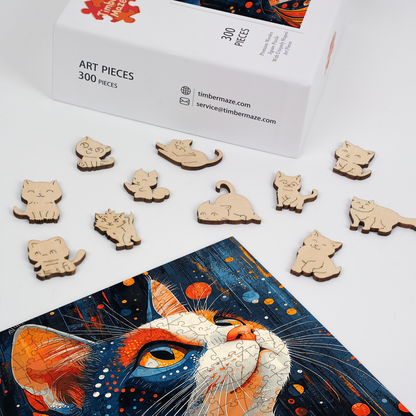 Calico Cat - Wooden Jigsaw Puzzle