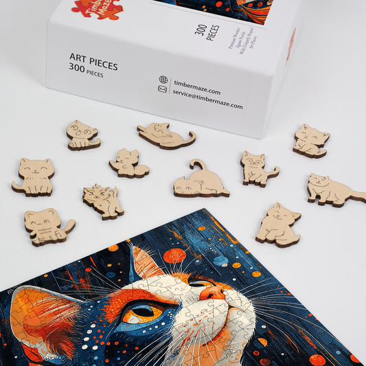 Calico Cat - Wooden Jigsaw Puzzle