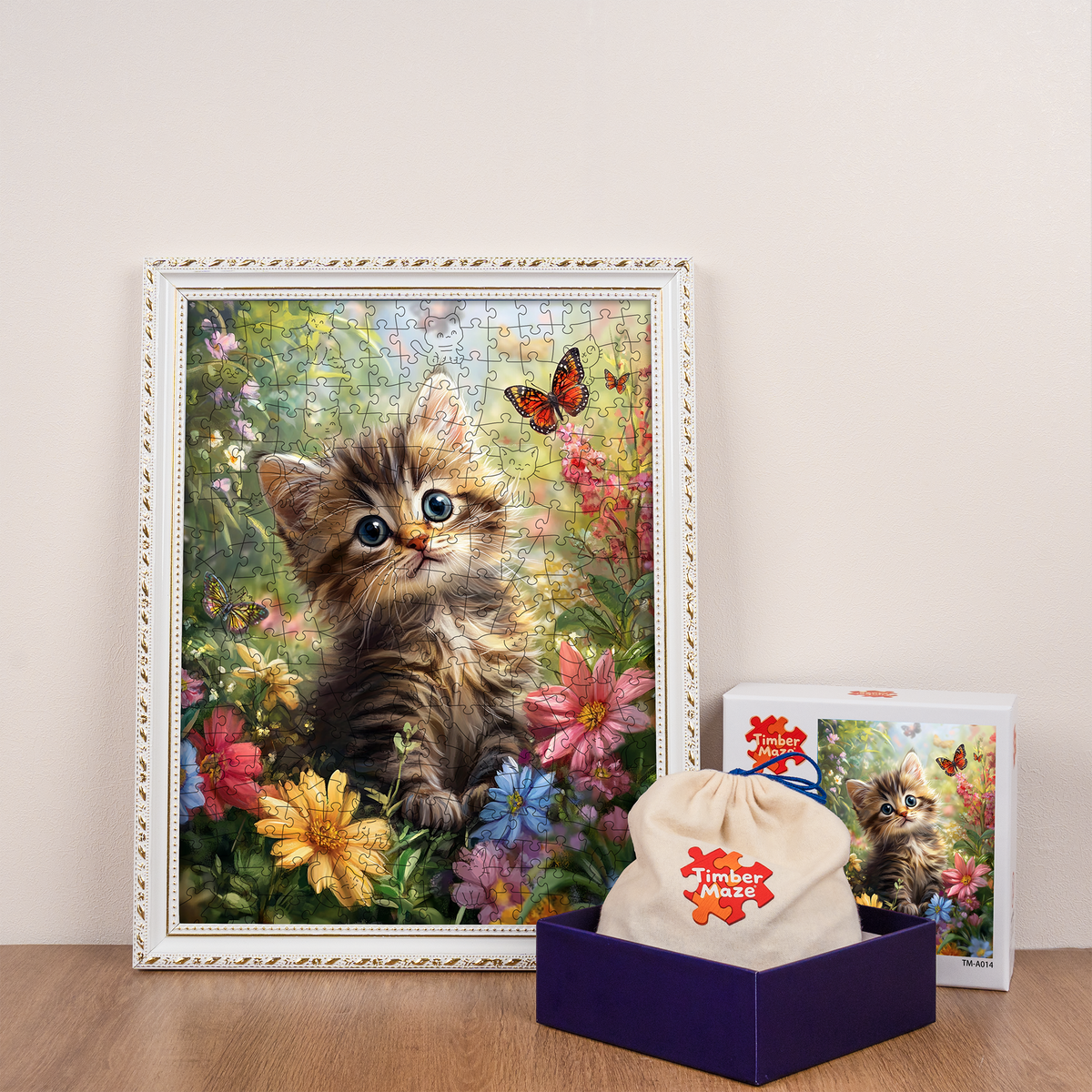 Garden Kitten - Wooden Jigsaw Puzzle