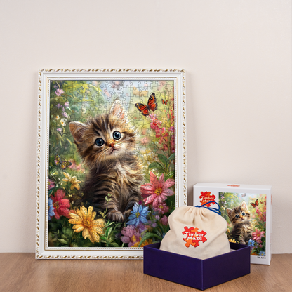 Garden Kitten - Wooden Jigsaw Puzzle