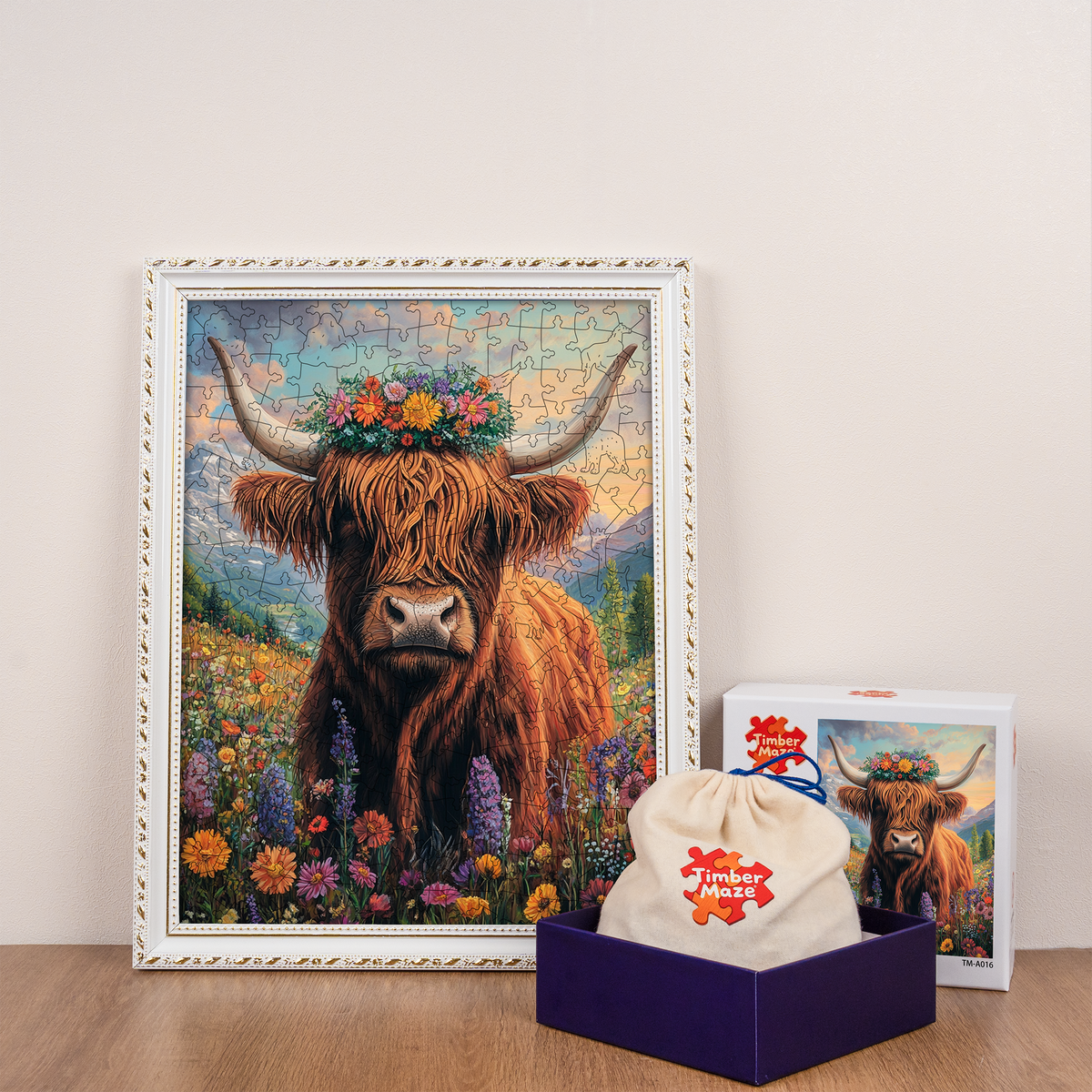 Highland Cow - Wooden Jigsaw Puzzle