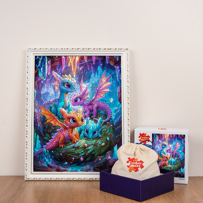 Crystal Dragons - Wooden Jigsaw Puzzle