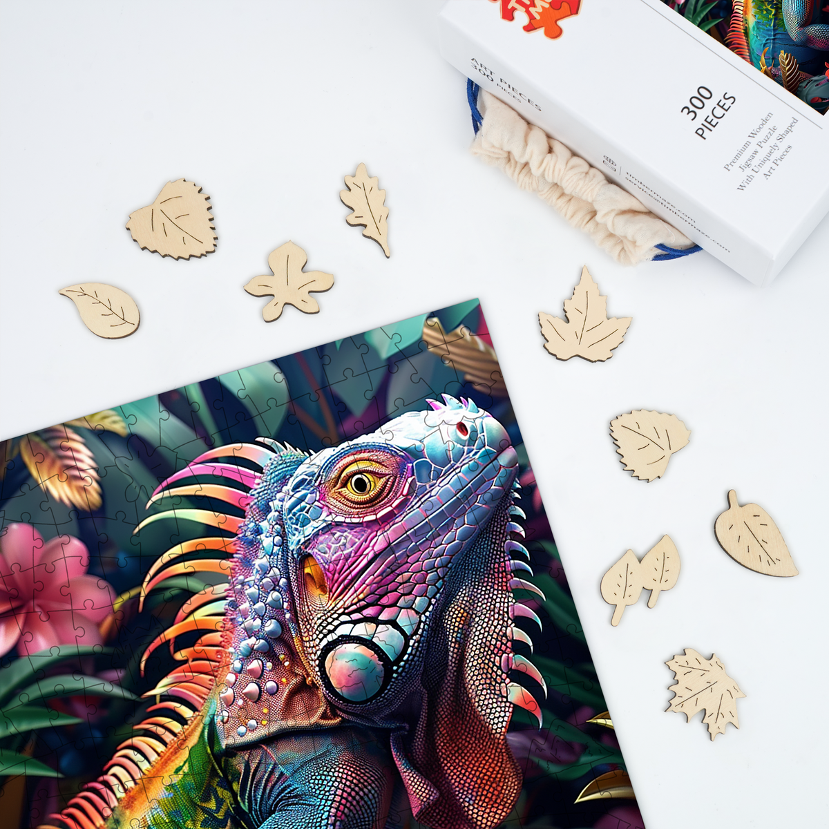 Iridescent Iguana - Wooden Jigsaw Puzzle