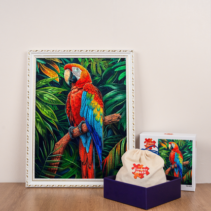 Tropical Macaw - Wooden Jigsaw Puzzle