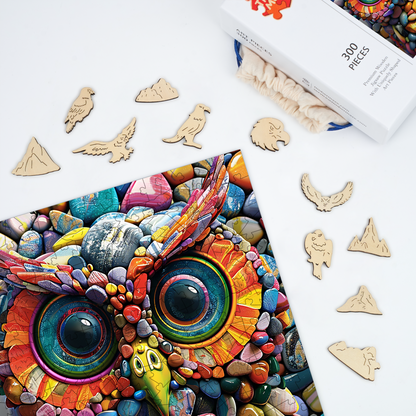 Mosaic Owl - Wooden Jigsaw Puzzle