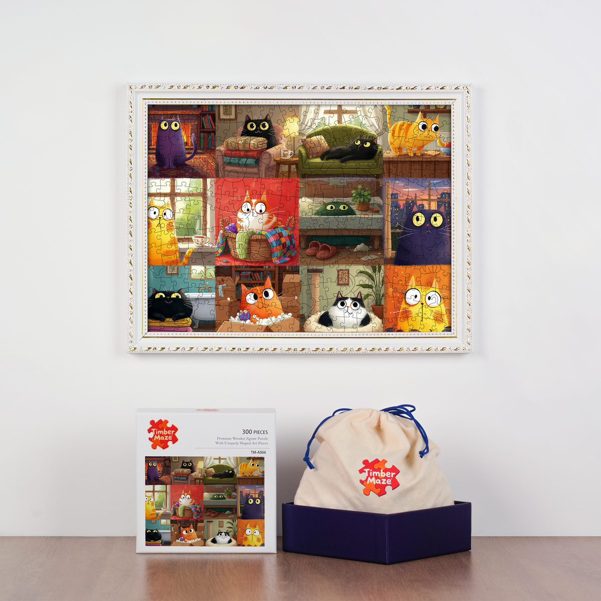 Cat Moments - Wooden Jigsaw Puzzle