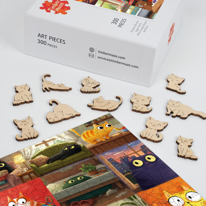 Cat Moments - Wooden Jigsaw Puzzle