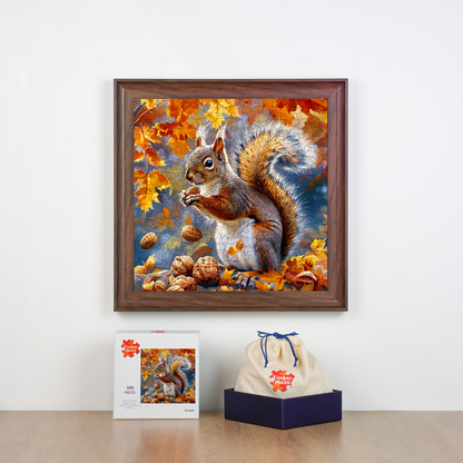 Autumn Squirrel - Wooden Jigsaw Puzzle