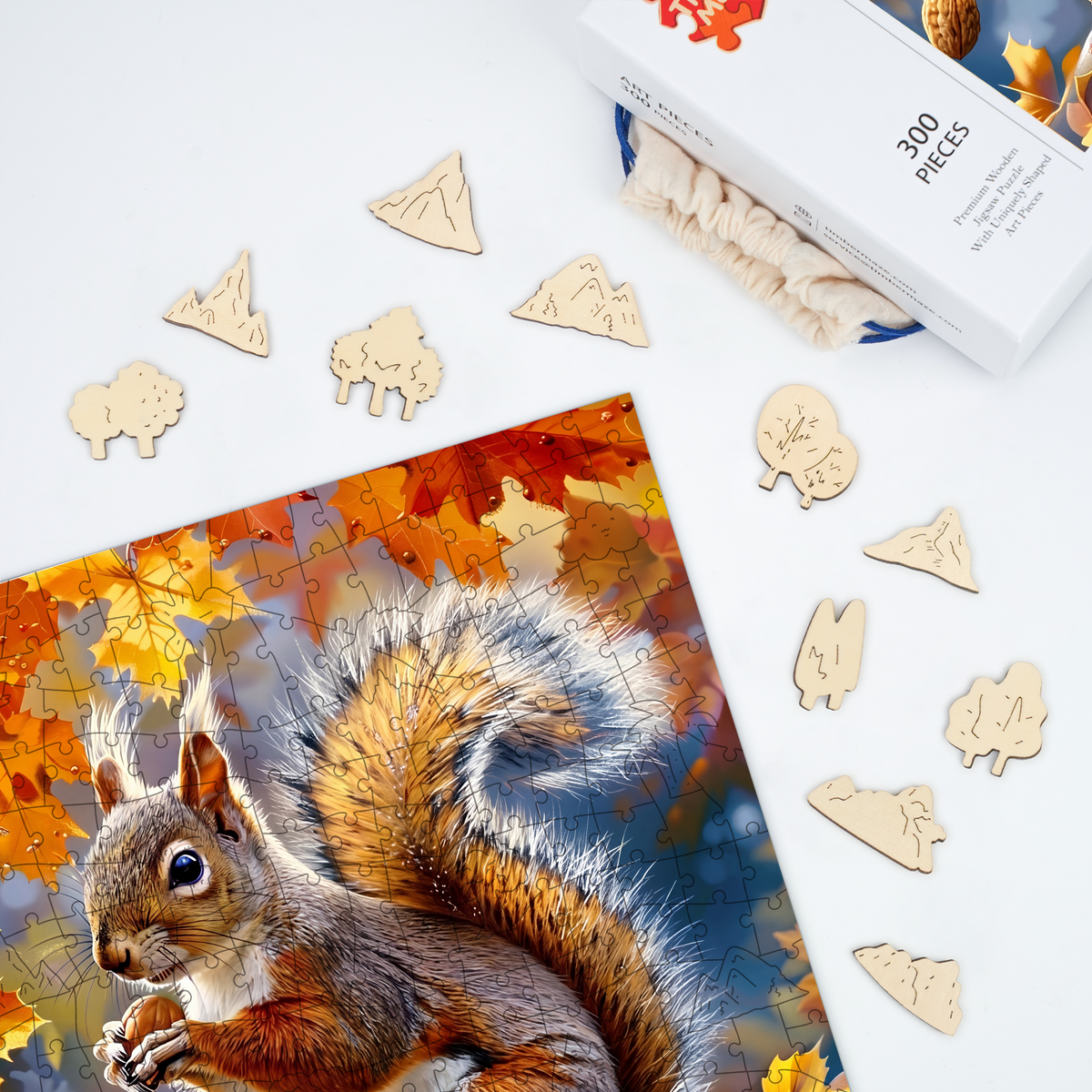 Autumn Squirrel - Wooden Jigsaw Puzzle