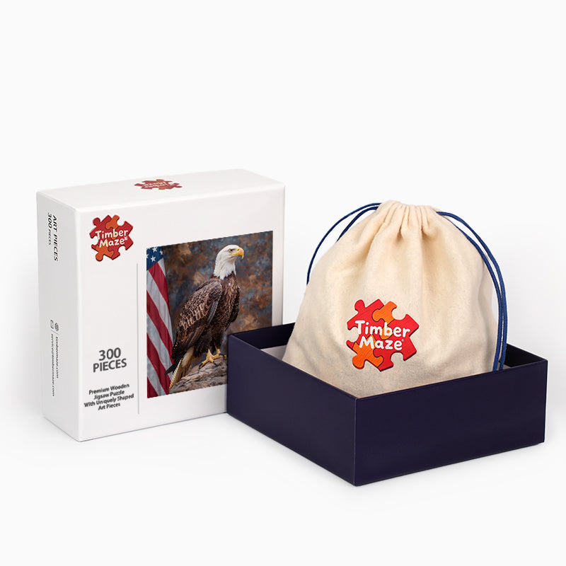 Bald Eagle Pride - Wooden Jigsaw Puzzle