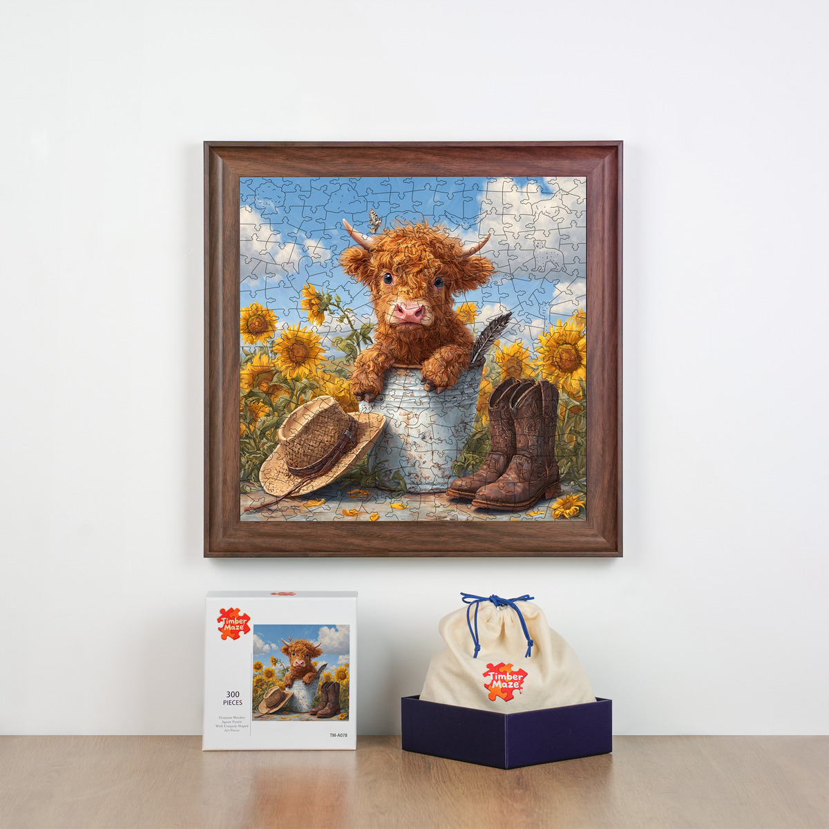 Cow in Bucket - Wooden Jigsaw Puzzle