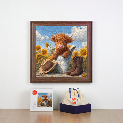 Cow in Bucket - Wooden Jigsaw Puzzle
