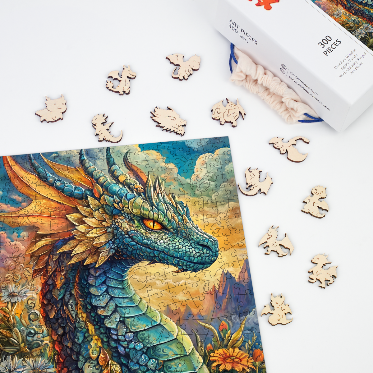 Dragon Fantasy - Wooden Jigsaw Puzzle