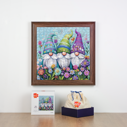 Garden Gnomes - Wooden Jigsaw Puzzle