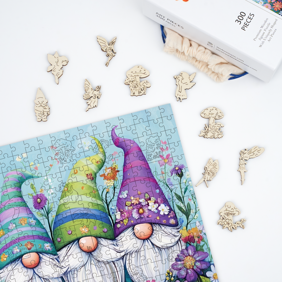 Garden Gnomes - Wooden Jigsaw Puzzle