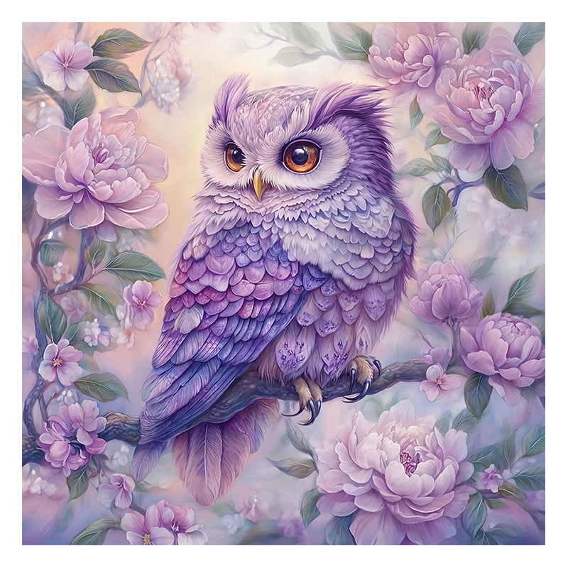 Lavender Owl - Wooden Jigsaw Puzzle