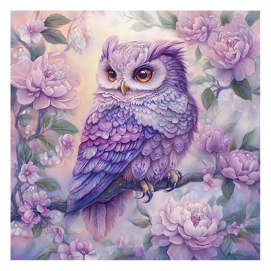 Lavender Owl - Wooden Jigsaw Puzzle