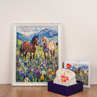 Wildflower Companions - Wooden Jigsaw Puzzle