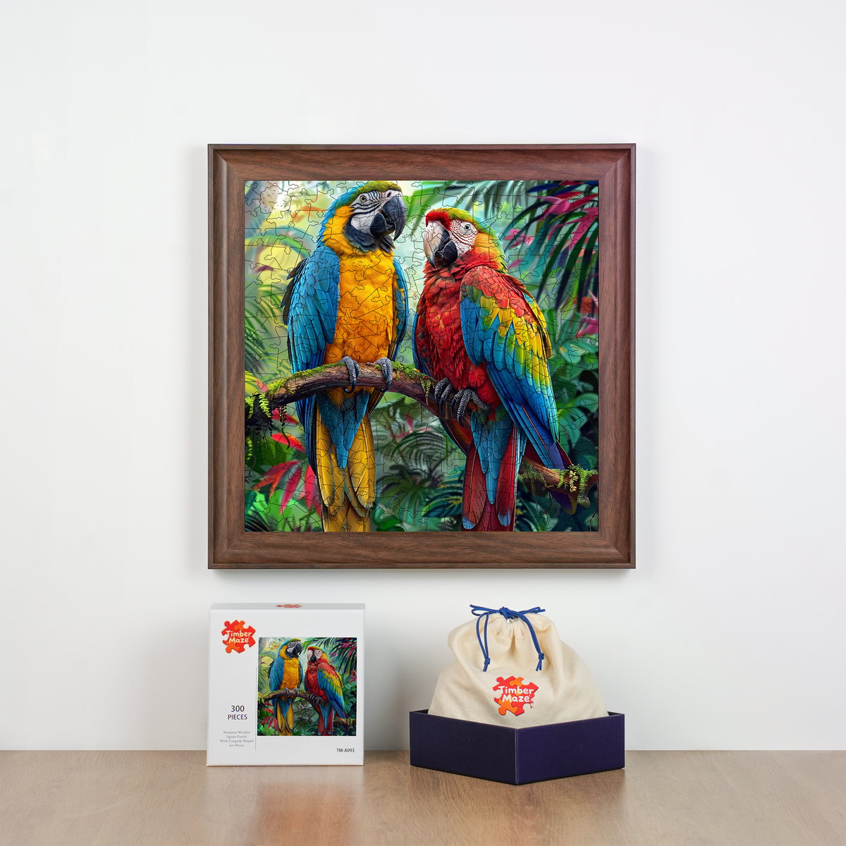 Rainbow Macaws - Wooden Jigsaw Puzzle