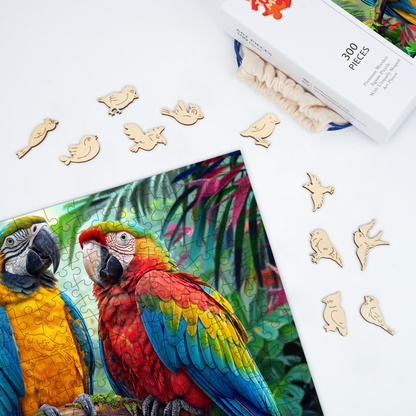 Rainbow Macaws - Wooden Jigsaw Puzzle