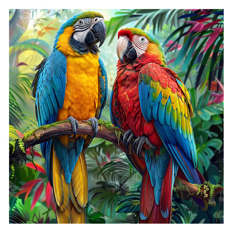 Rainbow Macaws - Wooden Jigsaw Puzzle