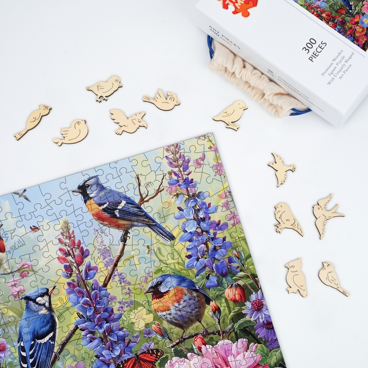 Songbird Garden - Wooden Jigsaw Puzzle