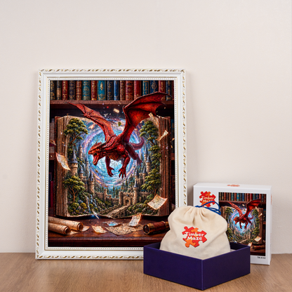 Fantasy Dragon Castle - Wooden Jigsaw Puzzle