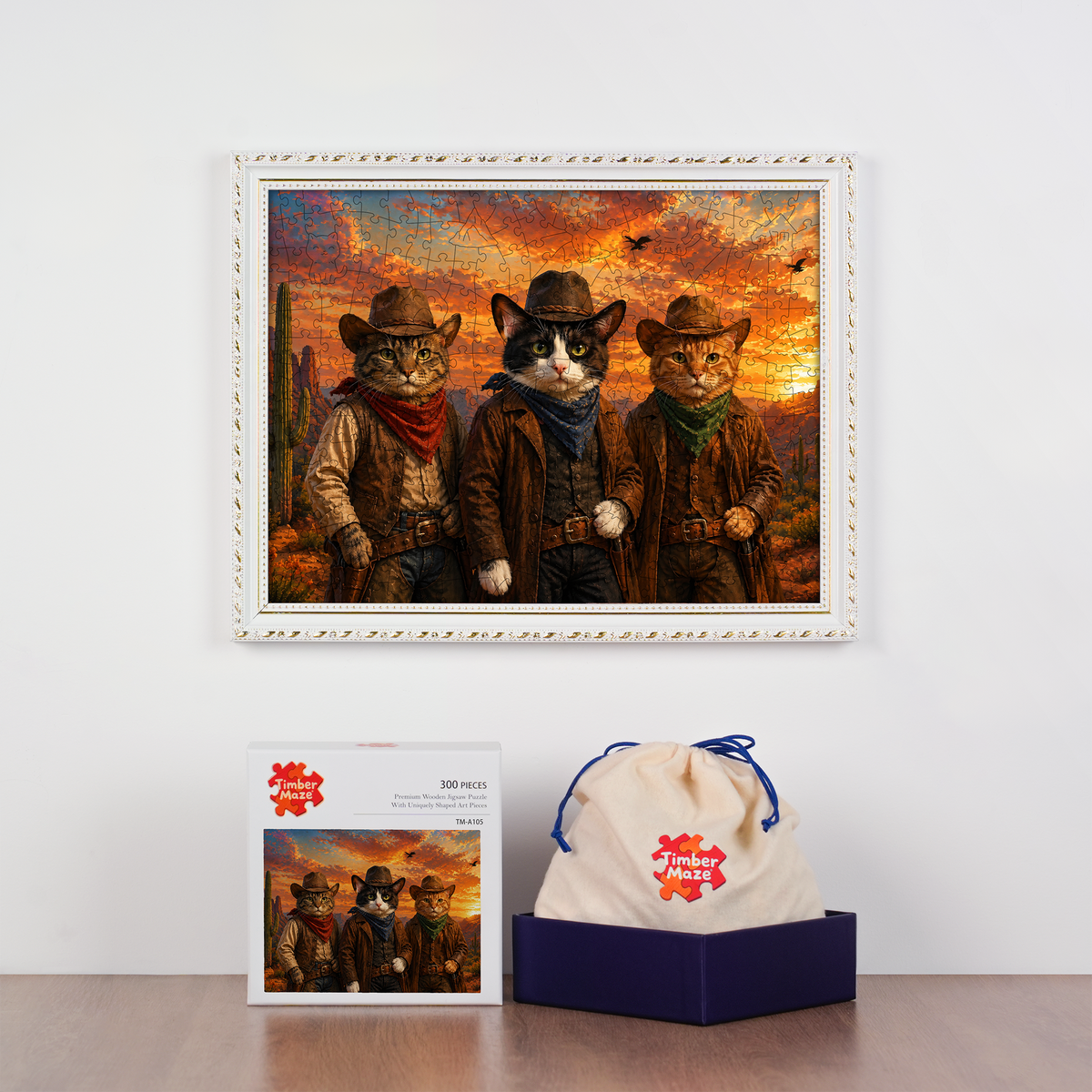 The Meowgificent Three - Wooden Jigsaw Puzzle