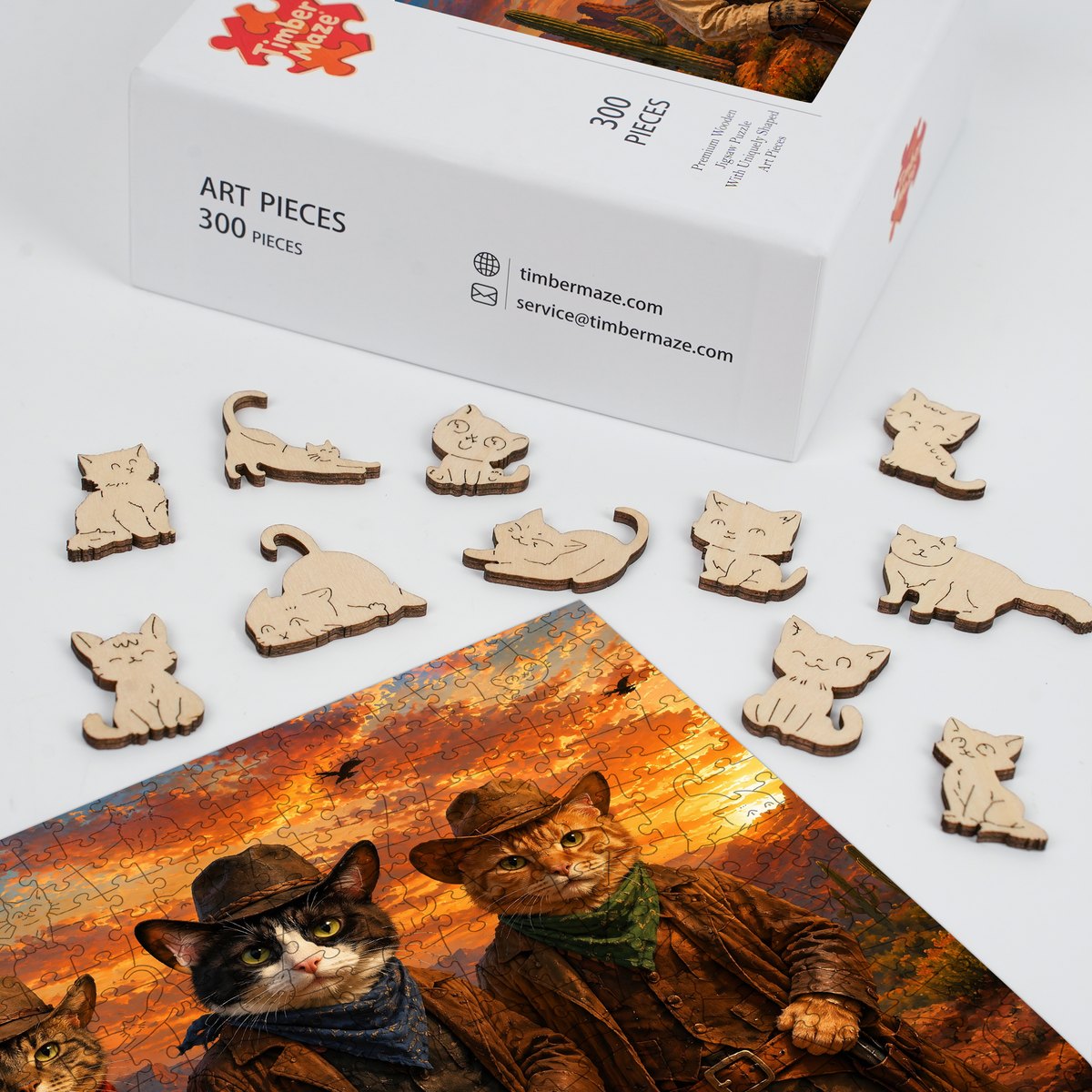 The Meowgificent Three - Wooden Jigsaw Puzzle