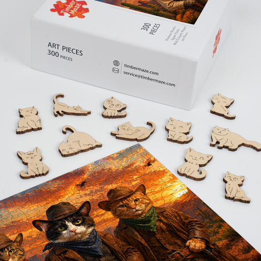 The Meowgificent Three - Wooden Jigsaw Puzzle