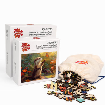 Curious Otter - Wooden Jigsaw Puzzle
