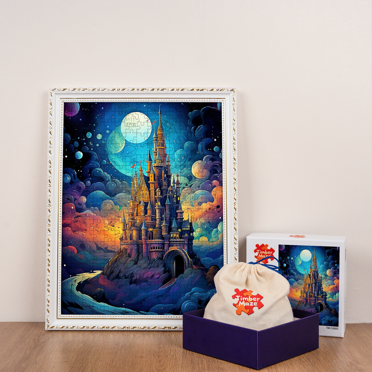 Lunar Fantasy Palace - Wooden Jigsaw Puzzle