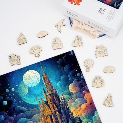 Lunar Fantasy Palace - Wooden Jigsaw Puzzle