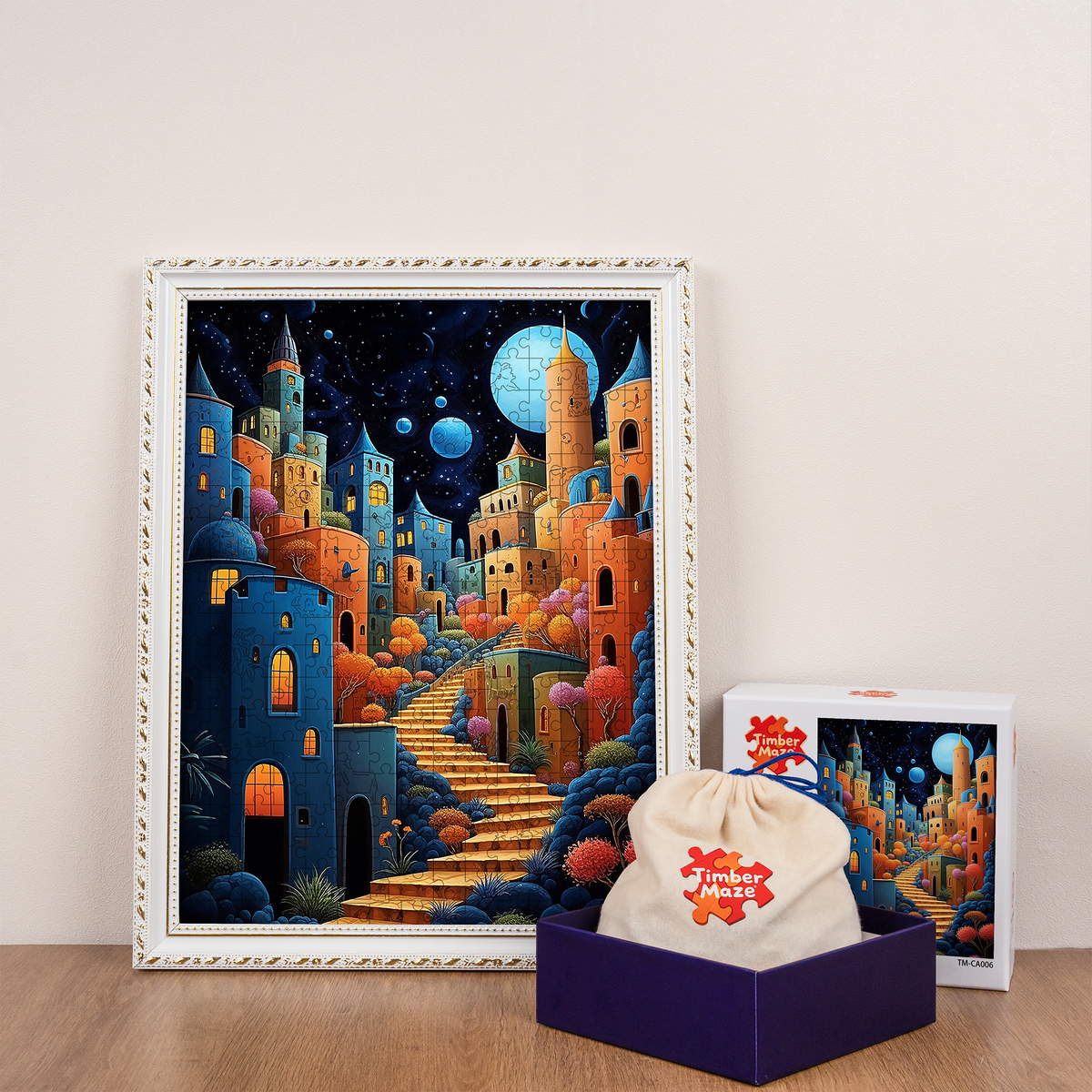 Lunar Village - Wooden Jigsaw Puzzle