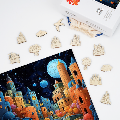 Lunar Village - Wooden Jigsaw Puzzle