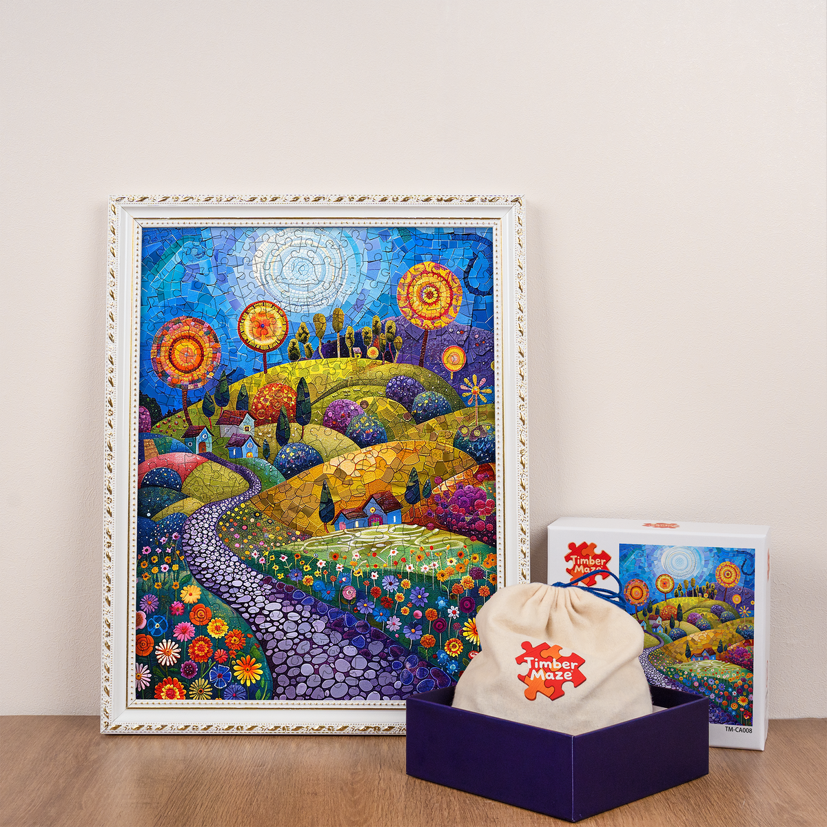 Mosaic Sunflower Valley - Wooden Jigsaw Puzzle