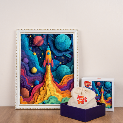 Space Rocket - Wooden Jigsaw Puzzle