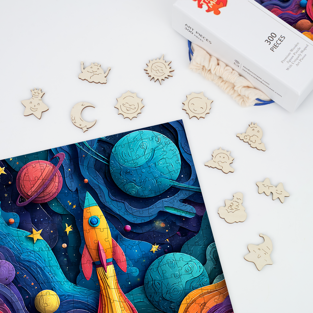 Space Rocket - Wooden Jigsaw Puzzle