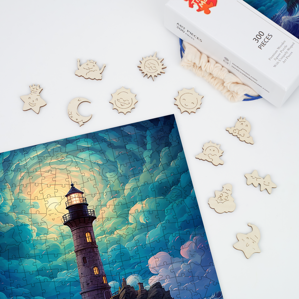 Stormy Lighthouse - Wooden Jigsaw Puzzle
