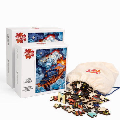 Breaking Through the Clouds - Wooden Jigsaw Puzzle