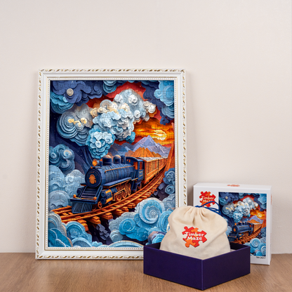 Breaking Through the Clouds - Wooden Jigsaw Puzzle