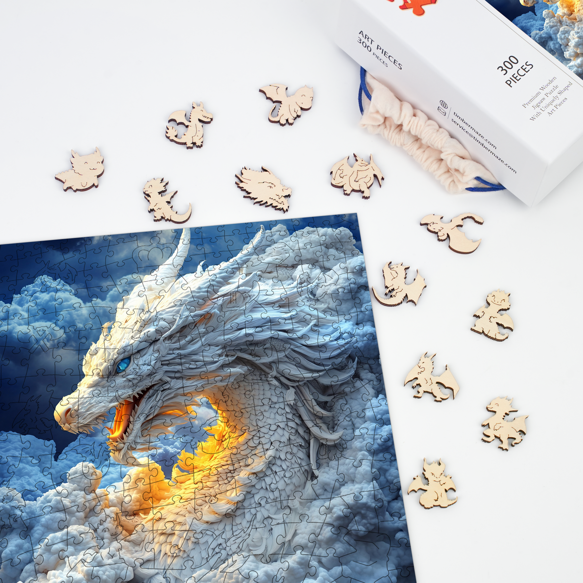 Cloud Serpent - Wooden Jigsaw Puzzle