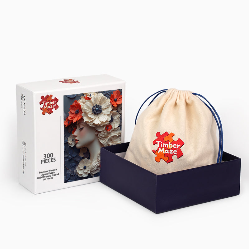 Floral Muse - Wooden Jigsaw Puzzle