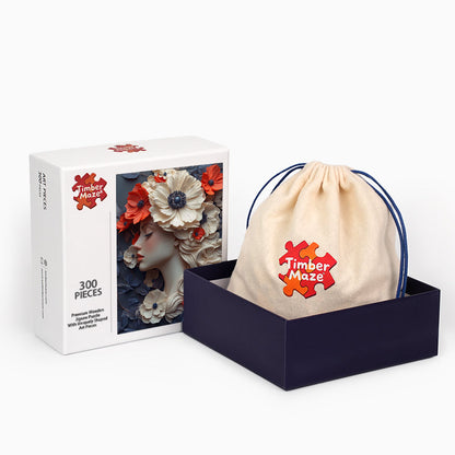 Floral Muse - Wooden Jigsaw Puzzle