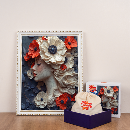 Floral Muse - Wooden Jigsaw Puzzle
