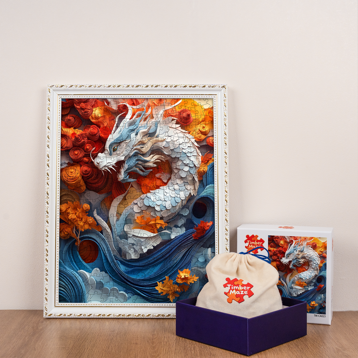 Paper Dragon - Wooden Jigsaw Puzzle