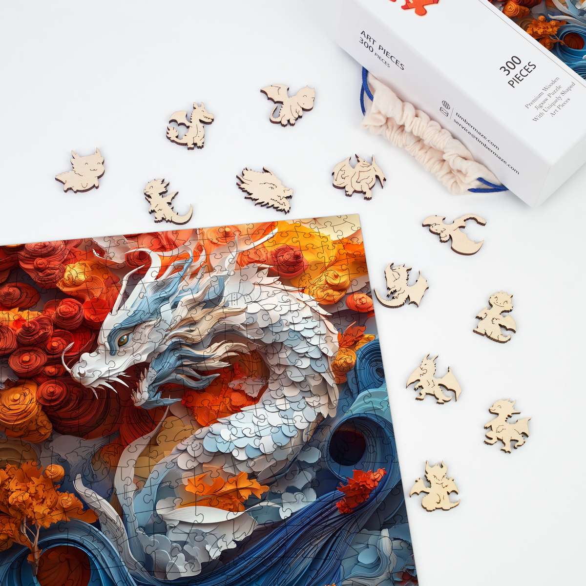 Paper Dragon - Wooden Jigsaw Puzzle