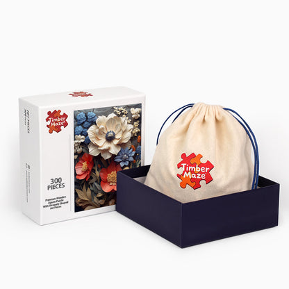 Stone Blossoms - Wooden Jigsaw Puzzle