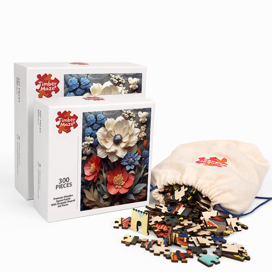 Stone Blossoms - Wooden Jigsaw Puzzle